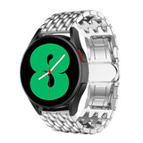 Strap-it Bracelet acier dragon Samsung Galaxy Watch 4 40mm (argent)