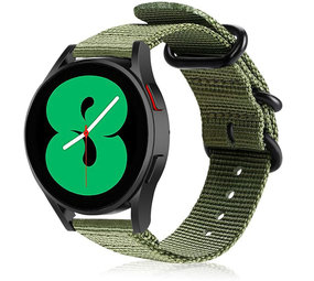 Strap-it Bracelet nylon boucle Samsung Galaxy Watch 4 40mm (vert)