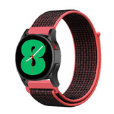 Strap-it Bracelet nylon Samsung Galaxy Watch 4 40mm (noir/rouge)