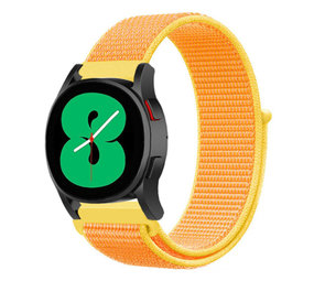 Strap-it Bracelet nylon Samsung Galaxy Watch 4 44mm (jaune clair)