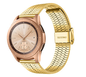 Strap-it Bracelet acier inoxydable Samsung Galaxy Watch 42mm (or)