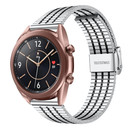 Strap-it Strap-it Bracelet acier inoxydable Samsung Galaxy Watch 3 41mm (argent/noir)