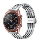 Strap-it Bracelet acier inoxydable Samsung Galaxy Watch 3 41mm (argent/noir)