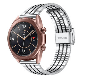 Strap-it Bracelet acier inoxydable Samsung Galaxy Watch 3 41mm (argent/noir)