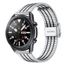 Strap-it Strap-it Bracelet acier inoxydable Samsung Galaxy Watch 3 45mm (argent/noir)