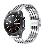 Strap-it Bracelet acier inoxydable Samsung Galaxy Watch 3 45mm (argent/noir)