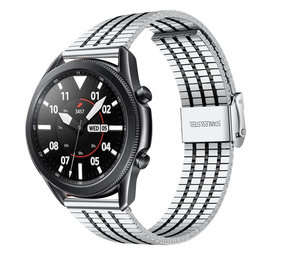 Strap-it Bracelet acier inoxydable Samsung Galaxy Watch 3 45mm (argent/noir)
