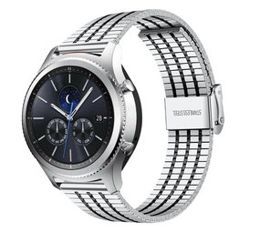 Strap-it Bracelet acier inoxydable Samsung Gear S3 (argent/noir)