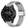 Strap-it Strap-it Bracelet acier inoxydable Samsung Galaxy Watch 4 Classic (argent/noir) Strap-it Strap-it Bracelet acier inoxydable Samsung Galaxy Watch 4 Classic (argent/noir)