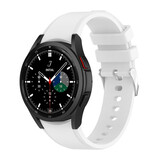 Strap-it Bracelet Samsung Galaxy Watch 4 Classic 42mm silicone (blanc)