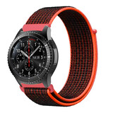 Strap-it Bracelet nylon Samsung Galaxy Watch 46mm (noir/orange)