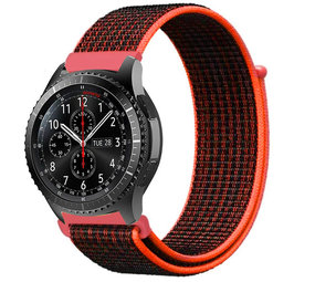 Strap-it Bracelet nylon Samsung Galaxy Watch 46mm (noir/orange)