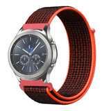 Strap-it Bracelet nylon Samsung Gear S3 (noir/orange)