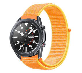 Strap-it Bracelet nylon Samsung Galaxy Watch 3 45mm (jaune/orange)