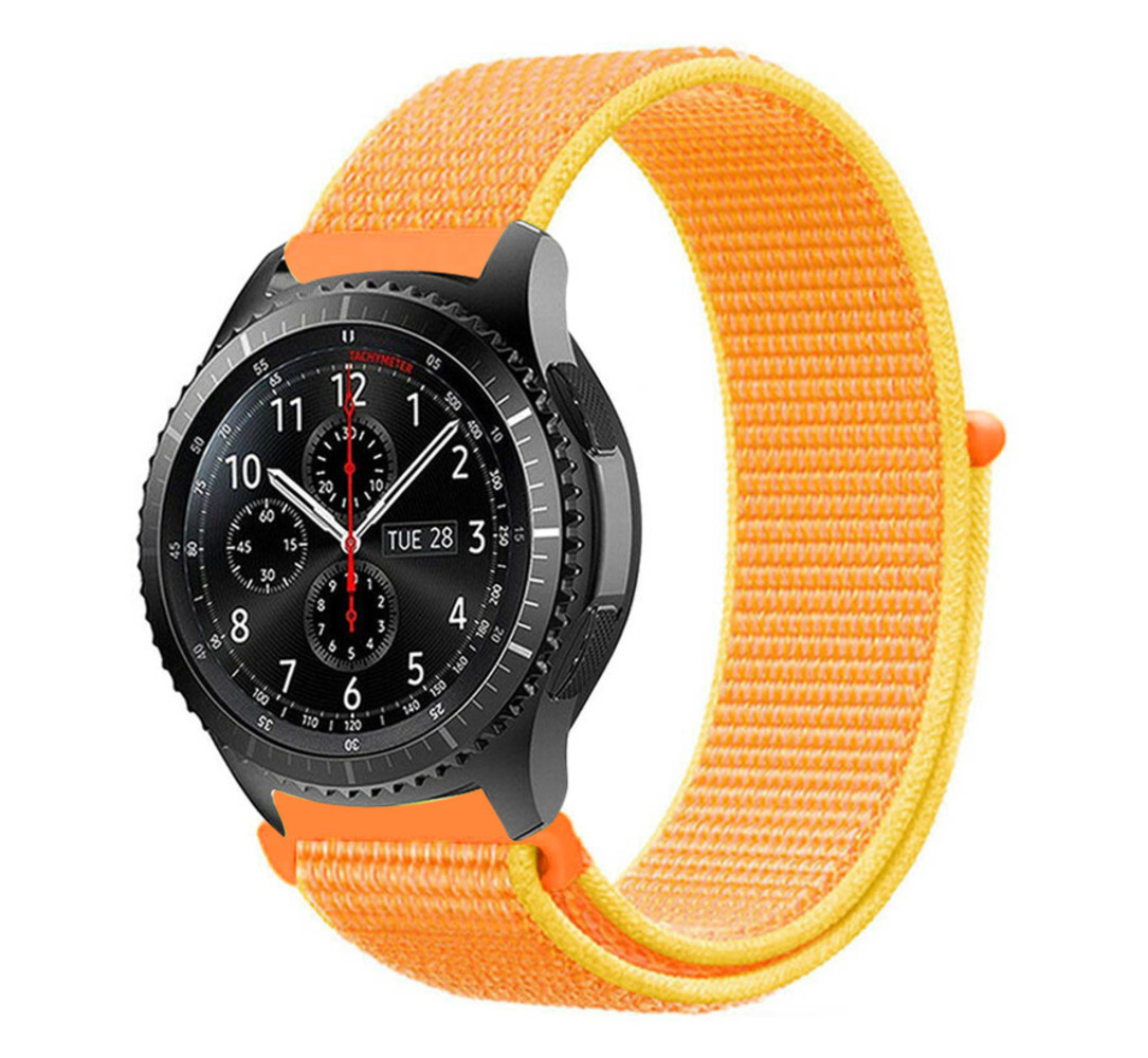 Strap-it Strap-it Bracelet nylon Samsung Galaxy Watch 46mm (jaune/orange) Strap-it Strap-it Bracelet nylon Samsung Galaxy Watch 46mm (jaune/orange)