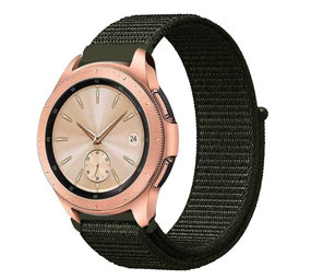 Strap-it Bracelet nylon Samsung Galaxy Watch 42mm (vert foncé)