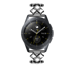Strap-it Bracelet diamant acier Samsung Galaxy Watch 42mm (noir)