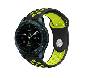 Strap-it Bracelet sport Samsung Galaxy Watch 42mm (noir/jaune)