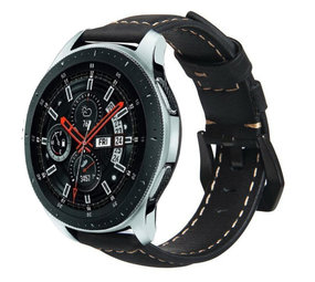 Strap-it Bracelet cuir Samsung Galaxy Watch 46mm (noir)