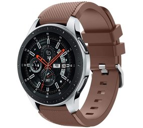 Strap-it Bracelet silicone Samsung Galaxy Watch 46mm (marron café)