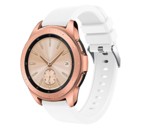Strap-it Bracelet silicone Samsung Galaxy Watch 42mm (blanc)