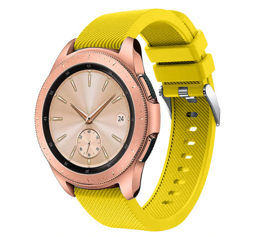 Strap-it Strap-it Bracelet silicone Samsung Galaxy Watch  42mm (Jaune)