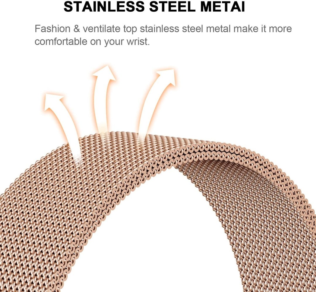 Strap-it Strap-it Bracelet Milanais Xiaomi Amazfit GTS (or rose)