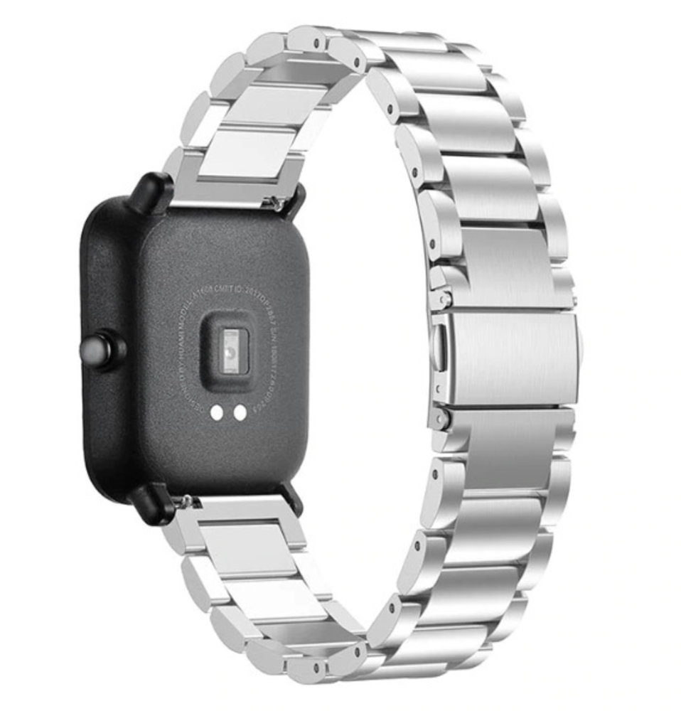 Strap-it Strap-it Bracelet acier Xiaomi Amazfit Bip (argent)
