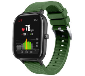 Strap-it Bracelet silicone Xiaomi Amazfit GTS (vert armée)