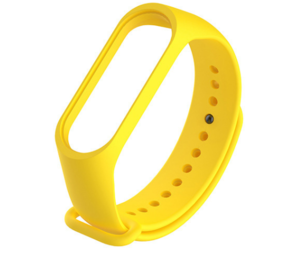 Strap-it Bracelet silicone Xiaomi Mi Band 3 / 4 (jaune)