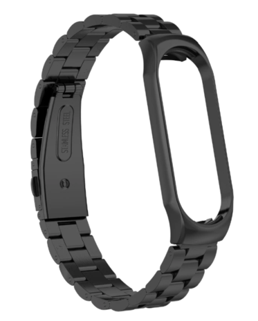 Strap-it Strap-it Bracelet acier Xiaomi Mi Band 3/4 (noir)