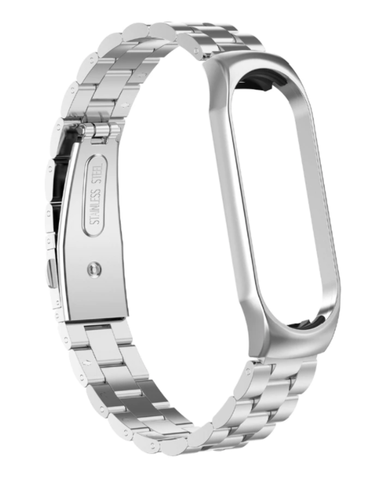 Strap-it Strap-it Bracelet acier Xiaomi Mi Band 3/4 (argent)