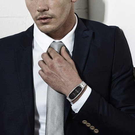 Strap-it Strap-it Bracelet acier Xiaomi Mi Band 5 (argent)