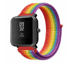 Strap-it Bracelet nylon Xiaomi Amazfit Bip (arc-en-ciel)