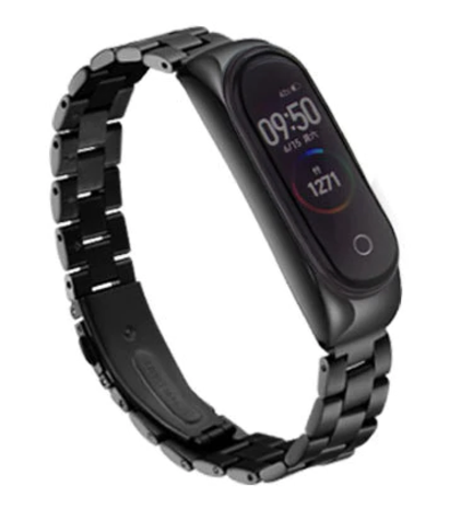 Strap-it Strap it Bracelet acier Xiaomi Mi Band 6 (noir)