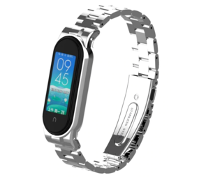 Strap-it Bracelet acier Xiaomi Mi Band 6 (argent) 