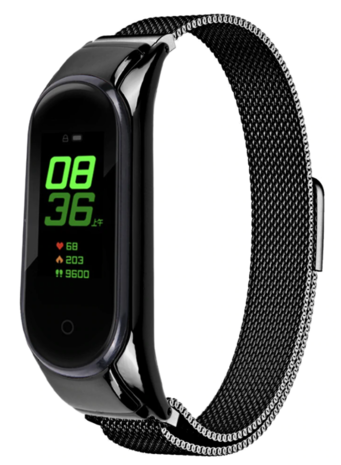 Strap-it Strap-it Bracelet Milanais Xiaomi Mi Band 6 (noir)
