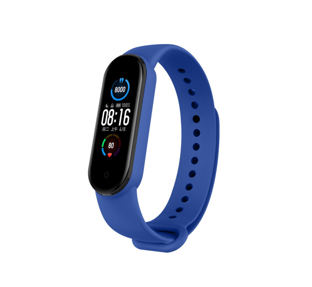 Strap-it Strap-it Bracelet silicone Xiaomi Mi Band 6 (bleu)