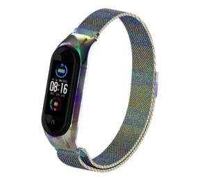 Strap-it Bracelet Milanais Xiaomi Mi Band 6 (arc-en-ciel)