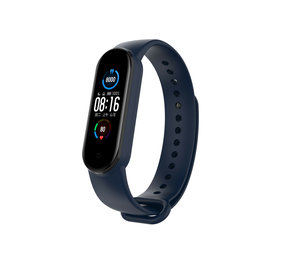Strap-it Bracelet silicone Xiaomi Mi Band 6 (bleu foncé)