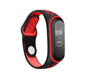 Strap-it Bracelet sport Xiaomi Mi band 6 (noir/rouge)