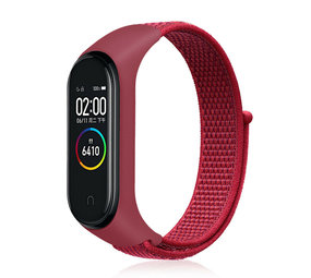 Strap-it Bracelet nylon Xiaomi Mi Band 3/4 (rouge)