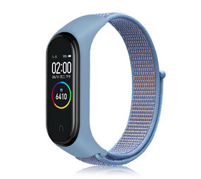 Strap-it Bracelet nylon Xiaomi Mi Band 3/4 (bleu clair)