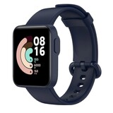 Strap-it Bracelet silicone Xiaomi Mi Watch Lite (bleu foncé)