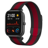 Strap-it Bracelet Milanais Xiaomi Amazfit GTS (noir/rouge)