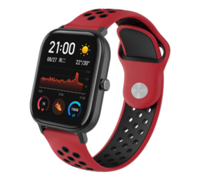 Strap-it Bracelet Sport Xiaomi Amazfit GTS (rouge/noir)