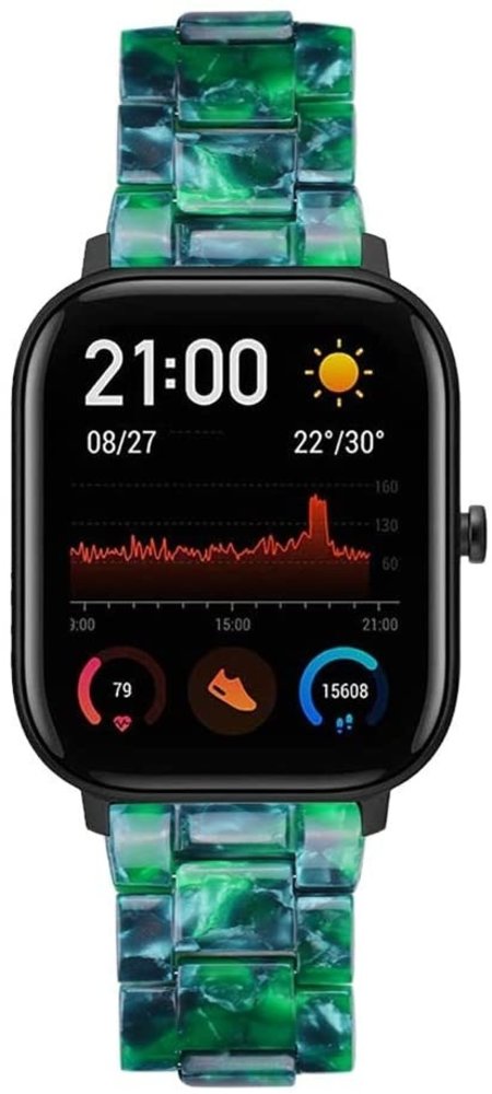 Strap-it Strap-it Bracelet résine Xiaomi Amazfit GTS (vert)