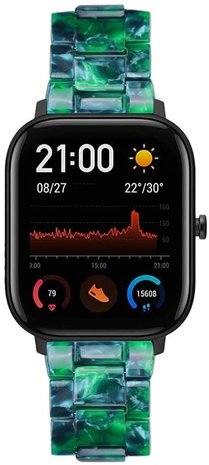 Strap-it Strap-it Bracelet résine Xiaomi Amazfit GTS (vert)