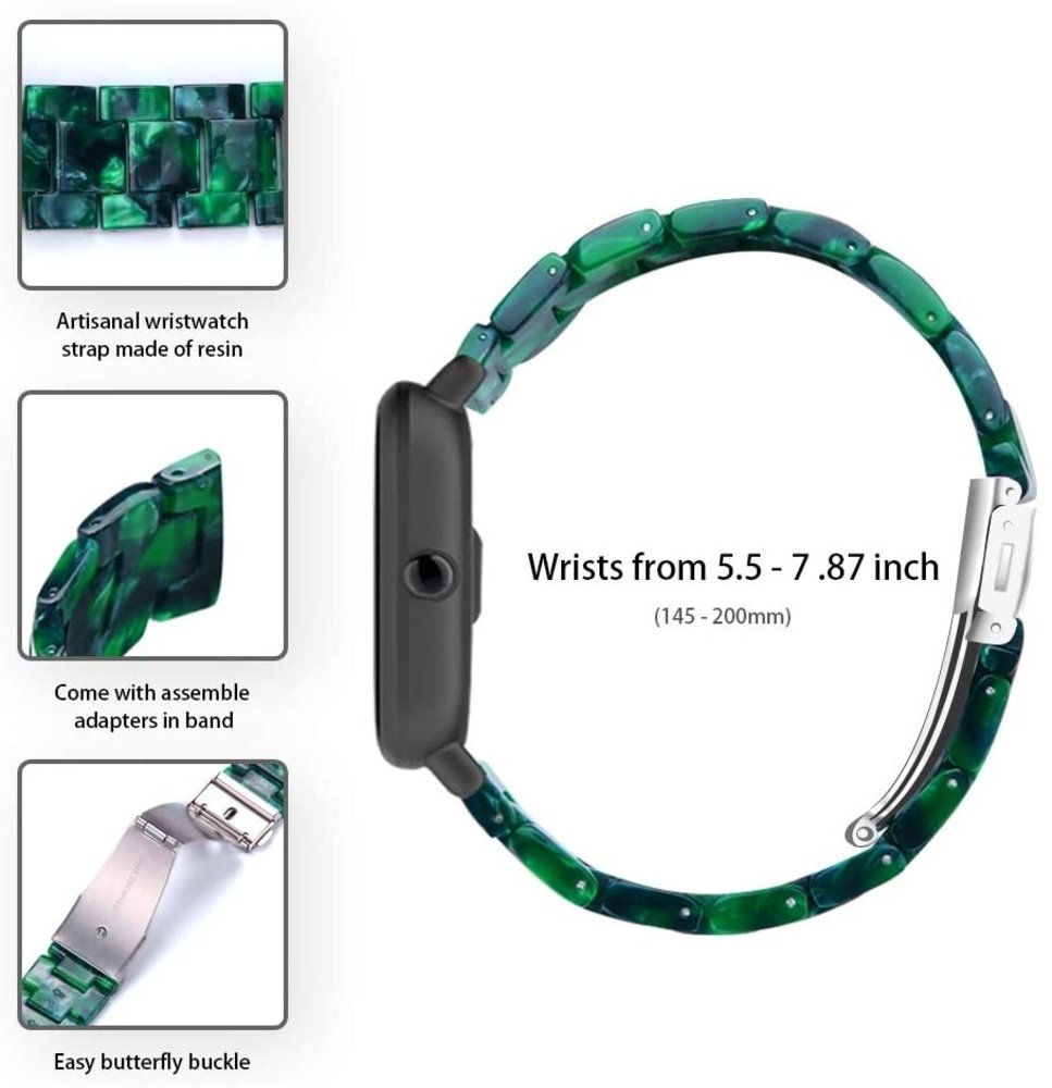 Strap-it Strap-it Bracelet résine Xiaomi Amazfit GTS (vert)