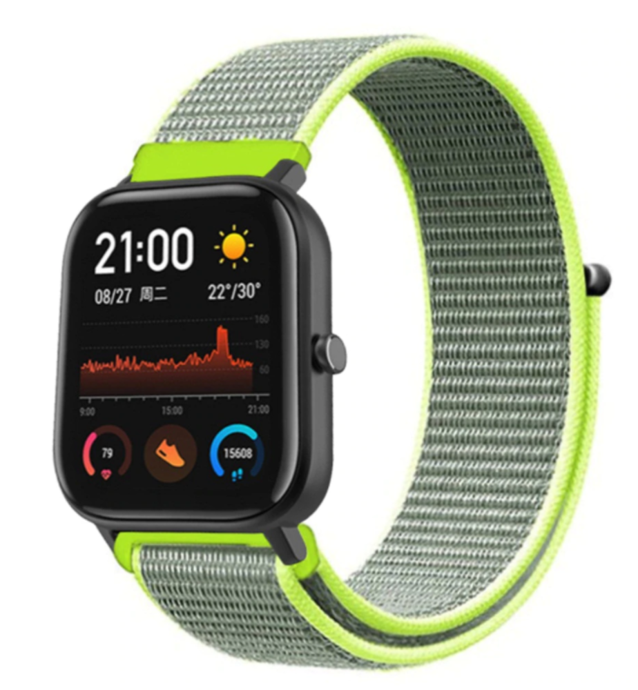 Strap-it Strap-it Bracelet nylon Xiaomi Amazfit GTS (fluorescent)